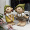 Lilly and Len Elves standing, Garden Ornament, Gnome, Garden Fairy, Troll, Imp