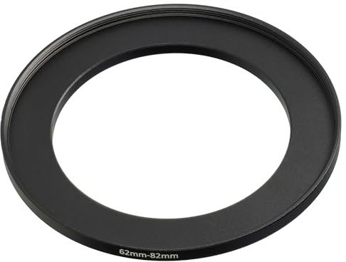 vhbw Anillo Step Up 62mm - 82mm para Objetivo de la cámara - Adaptador de Filtro, Metal Negro