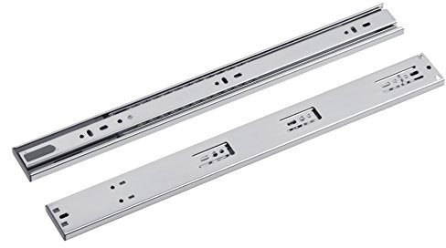 Metafranc Kugelpräzisionsvollauszug - 500 mm Länge - 35 kg Tragkraft - Soft-Close Dämpfung - Leichtes Laufverhalten - Seitenwandführung / Rollenauszug / Schubladenauszug / Schubladenschienen / 380959