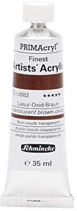 Schmincke – PRIMAcryl® - feinste Künstler-Acrylfarben, Lasur-Oxid-Braun - 35 ml