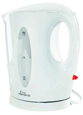 Fine Elements Kettle, Plastic, 2200 W, 1.7 liters, Red On/Off Switch