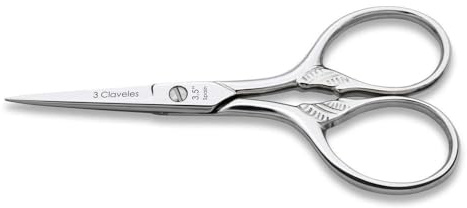 3 Claveles Tijera de Bordar Cuerno de la Abundancia, 3.5, Acero Carbono, Gris, 9 cm (4)