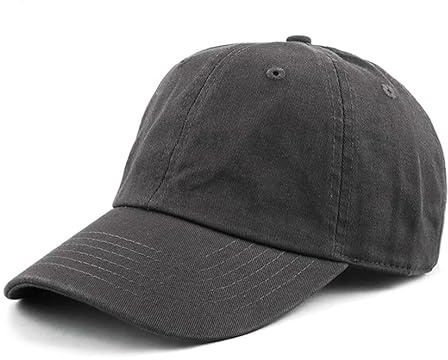 Cotton Baseball Cap Dad Hat – Washed Low Profile Adjustable Hat for Men Women Casual Outdoor Running Golf(Charcoal)