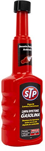 STP Limpia Inyectores para Motores de Gasolina, Elimina Depósitos, Reduce Emisiones y Ralentí Brusco, Mejora Ahorro de Combustible y Potencia, 200 ml