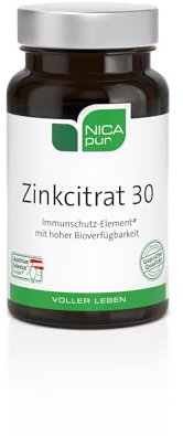 nicapur Zinkcitrat 30 mg I HOCHDOSIERT mit hoher Bioverfügbarkeit I 60 Kapseln für STARKE ABWEHRKRÄFTE, HAUT, HAARE & NÄGEL