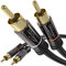 KabelDirekt – 5m Cinch Kabel, Stereo Audio Kabel 2 x 2 Cinch besonders bruchfest & brillante Tonqualität (Koaxialkabel, RCA-Kabel, Subwoofer/Verstärker/HiFi & Heimkino/Blu-ray, analog & digital)
