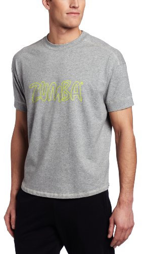 Zumba Fitness LLC del Hombre Slam caída Hombro tee, Hombre, Beige, Small