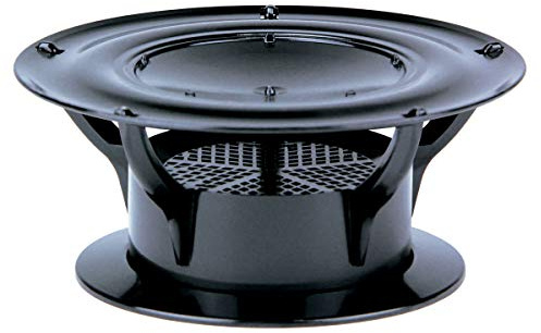 Lippert 360 Siphon RV Roof Vent Cap for Odor Prevention with Universal Fit, Built-in Bug Screen, Black Polycarbonate - 389380