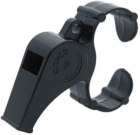 Acme 660F Thunderer Plastic Whistle With Finger Grip Regular, Black