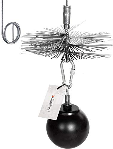 Jumbo negozio di 200 mm rhyas Peso piuma acciaio + comando + 12 m Asta Flex + moschettone – -schornstein Scopa Scopa camino pulito schornstein gemauert