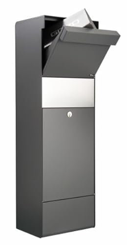 Allux Grundform AN F47395 Briefkasten groß XXL 1100 x 345 x 280 mm, Anthrazit