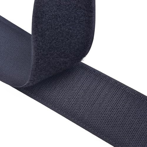 Velcro Brand Black Sew-on Tape Hook and Loop 50mm 1 Metre Hook and 1 Metre Loop Sold As Continuous Length