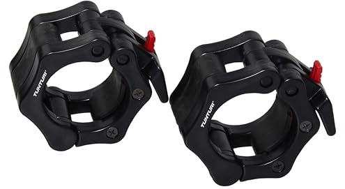 Tunturi 2er Set Hantelverschlüsse, Lock Jaw Collars für 50 mm Stangen, Langhalten Kurzhantel Verschlüsse für Olympische Hantelstangen
