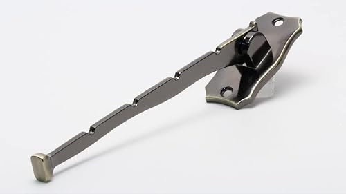 SIRO Klapparm Fulda, Schlicht, Druckguss altmessingfarbig brüniert getrommelt, 204 mm x 81 mm x 41 mm, LA 64 mm, 605-210ZN10