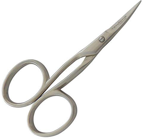 Forbici per Mancini con Lame Curve da Ricamo, per Pellicine, Cuticole e Unghie - Tenartis Made in Italy