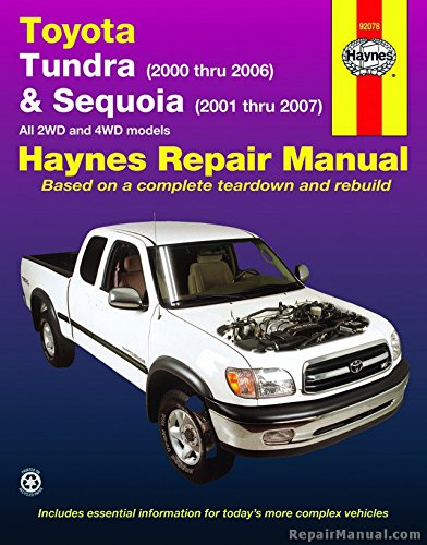 H92078 Haynes 2000-2006 Toyota Tundra 2001-2007 Sequoia Repair Manual