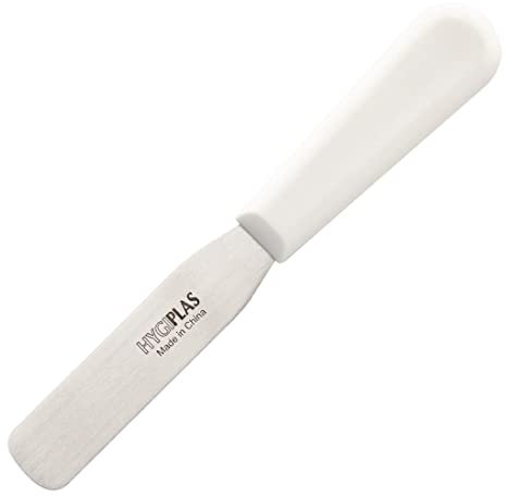 Hygiplas Straight Blade Palette Baking Knife White, 10cm - Spatula for Spreading Icing, Sandwich Fillings C538