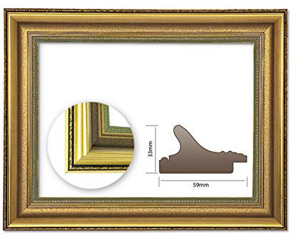 Barockrahmen, Goldrahmen 986 ORO 60x80 cm aufwendig verzierter Leerrahmen