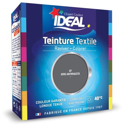 Ideal Teinture Textile Liquide 75 ml Gris Anthracite