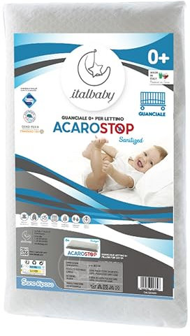 Italbaby almohada ácaro 020.3100 cama, 38X58 cm, Beige