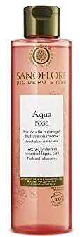 Sanoflore Aqua Rosa Essence Botanique Hydratation Intense Bio – Lotion Visage Rose de Damas & Acide Hyaluronique – Peaux Sensibles – 48h d’hydratation & Teint Éclatant - 200 ml