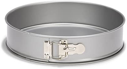 patisse 03613, Moule à Manqué, Moule à Pâtisserie Rond à Charnière, Acier revêtu anti adhésif Silver Top, Ø 24 x 6.5 cm, Gris argenté