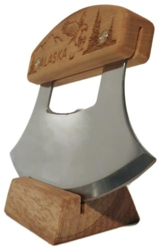 Inupiat Birch Alaska Cutlery Ulu Knife Eagle Flight Mountains