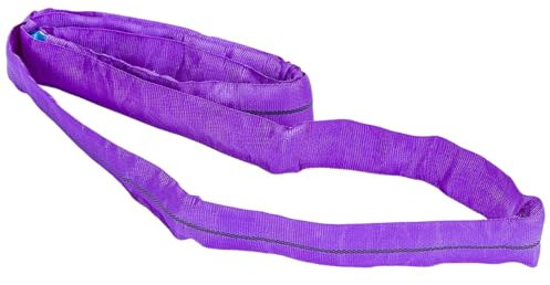Rundschlinge 1000kg Tragkraft endlos mit Polyesterkern Hebegurt Kran Hebeband violett Tragegurt DIN EN 1492-2 lila (2 Meter)