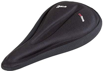 Velo Herren Anatomic Gel-satteldecke, Gelsattelbezug, mit Sicherheitsband, Weicher Sattelüberzug, Rennrad, E-Bike-Mountainbike Zubehör Fahrradsattel, Black, 172 mm