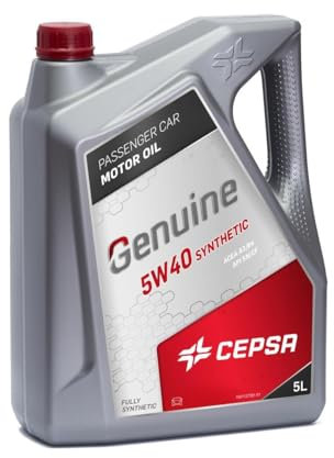 CEPSA Genuine 5W40 Synthetic (5L) Lubricante sintético para vehículos Gasolina y diésel