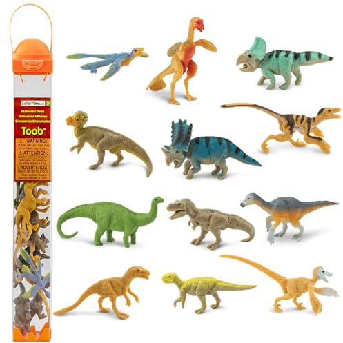 Safari Ltd. Feathered Dinosaurs TOOB - Figurines of T-Rex, Velociraptor, Microraptor & More - Fun Educational Play Toy for Boys, Girls & Kids Ages 3+