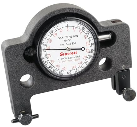 Starrett Band Saw Blade Tension Gage - Displays in Pounds & Kilograms, Direct Reading on Band Saws/Power Hacksaws - 682EMZ