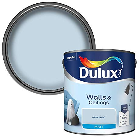 Dulux 500006 Matt Emulsion Paint For Walls And Ceilings - Mineral Mist 2.5L