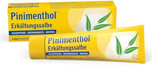 Pinimenthol Erkältungssalbe | 50 g | ätherische Öle: Eucalyptusöl, Kiefernnadelöl & Menthol | Stoppt Hustenreiz löst Schleim und befreit die Atemwege bei Erkältung | für alle ab 12 Jahren