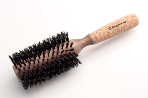 Regincós Haar-Rundbürste 20829 Mischborste, Holzkörper mit Korkgriff, 16-reihig, 29/65 mm