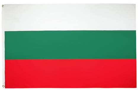 AZ FLAG - Drapeau Bulgarie - 90x60 cm - Drapeau Bulgare 100% Polyester Avec Oeillets Métalliques Intégrés - Pavillon 50 g