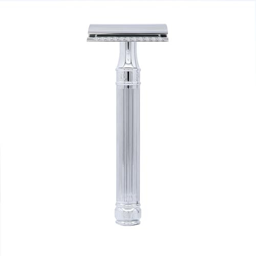 Edwin Jagger Chrome Lined Double Edge Razor - Long Handle by Edwin Jagger