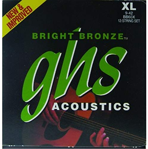 GHS BRIGHT BRONZE Jeu De Cordes Pour Guitare Acoustique - 12-Cordes - BB60X - Extra Light - 009/042