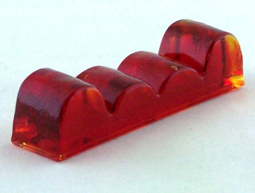 Messerbänkchen aus Glas in rot