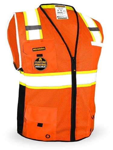 KwikSafety BIG KAHUNA Hi Vis Safety Vest Class 2 / Orange Large