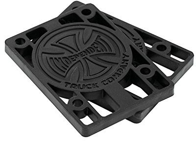 Independent Risers 1/4 Black Hard Plastic Skateboard Riser Pads (Set of 2)