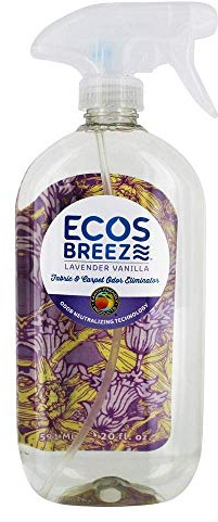 Earth Friendly - Limpiador de olores ECOSBreeze de Tela y Alfombra Eliminador de olores de Lavanda - 20 oz.