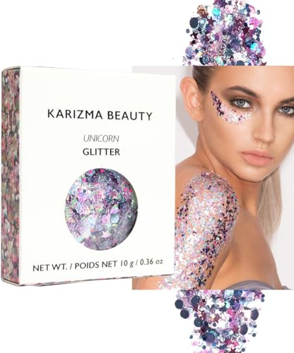 Unicorn Chunky Glitter ✮ KARIZMA BEAUTY ✮ Festival Glitter Cosmetic Face Body Hair Nails