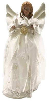 KSA 10 Lighted Seasons of Elegnace Angel Christmas Tree Topper - Clear Lights