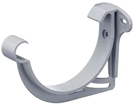 INEFA Stirnbretthalter Dachrinnenhalter halbrund NW 125, 1 Stück Grau Rinnenhalter aus PVC, Made in Germany