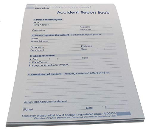 Wallace Cameron Accident Report Book Small A5 Ref 5401009