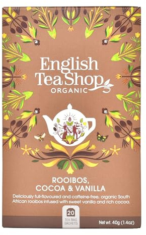 English Tea Shop Rooibos, Cocoa & Vanilla, 20 Tea Bag Sachets Pack of 3