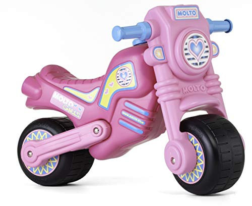 MOLTO | Scooter Cross-Trail Rosa | Scooter Tout Terrain | Jouets pour Enfants sûrs et résistants | Favorise Le développement sain des garçons et des Filles | De 18 à 36 Mois