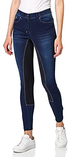 HKM 3078 Reithose Summer Denim, Mädchen Damen, 3/4 Alos Besatz, 128-46 72-84