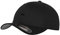Urban Classics TB1029 Unisex Baseball Leatherpatch Flexfit Cap Schwarz (Blk/Blk 17), One size (Herstellergröße: S/M)